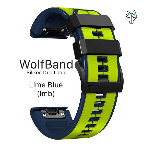 WolfBand Garmin Silicone Duo Loop Esportivo 22 mm