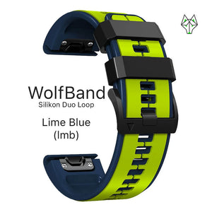 WolfBand Garmin Silicone Duo Sport Loop 22 mm