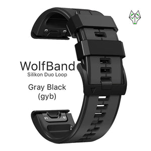 WolfBand Garmin Silicone Duo Sport Loop 22 mm