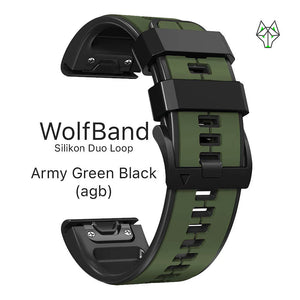 WolfBand Garmin Silicone Duo Sport Loop 22 mm