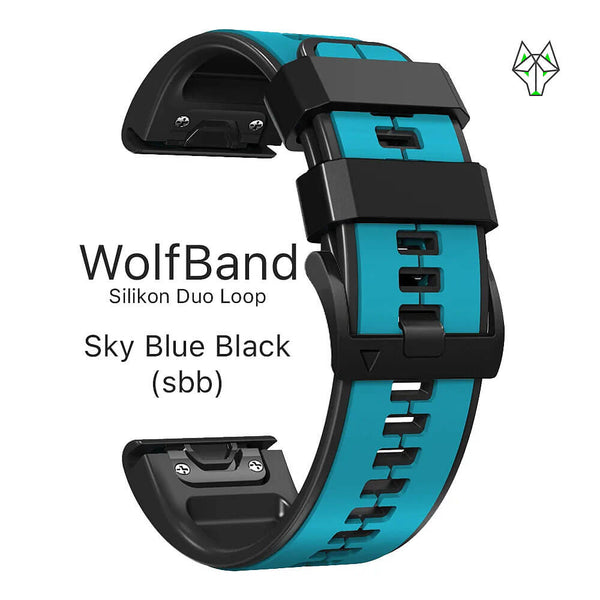 WolfBand Garmin in silicone Duo Sport Loop 22 mm